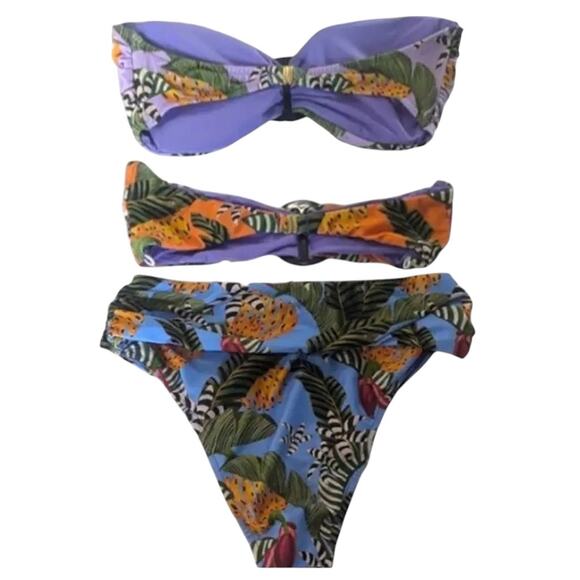 Farm Rio Cutout Bandeau One Piece/Two Piece Convertible, XS - Picture 6 of 16